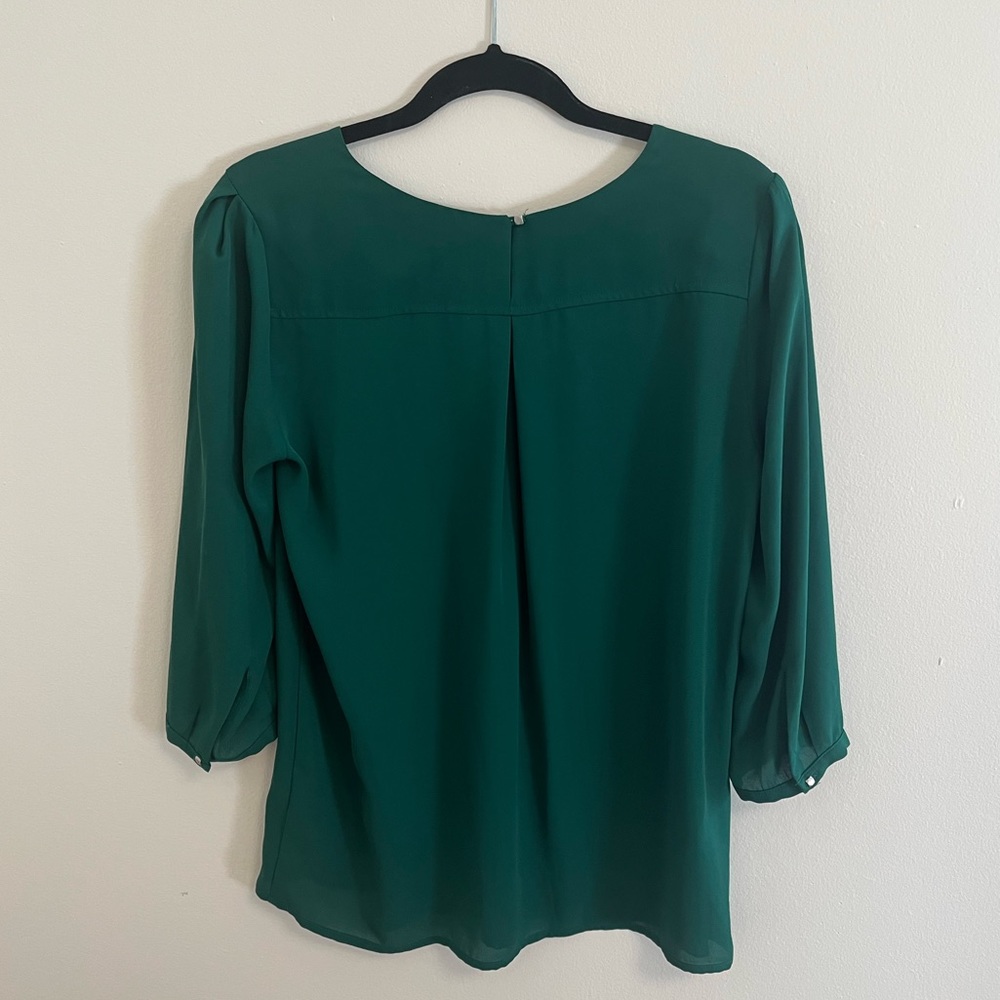 Anthro. HD in Paris Dara Green Cutout Blouse, 6 - Picture 8 of 12
